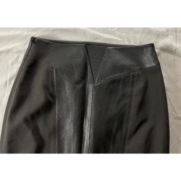 Tahari Ponte Knit Faux Leather Trimmed Pencil Skirt. Black, Women's 2. EUC!! - Picture 4 of 5